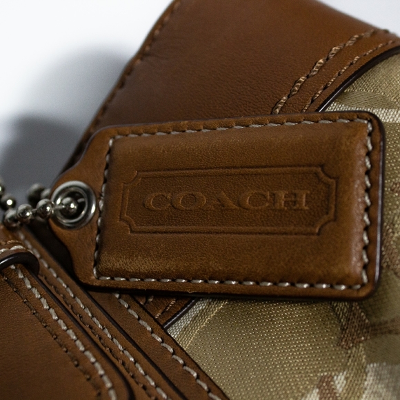 Coach Gold Caramel Signature Tote Handbag F14492 - Picture 6 of 6